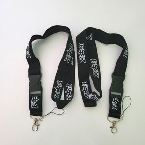 2 Fox Black logo Lanyards